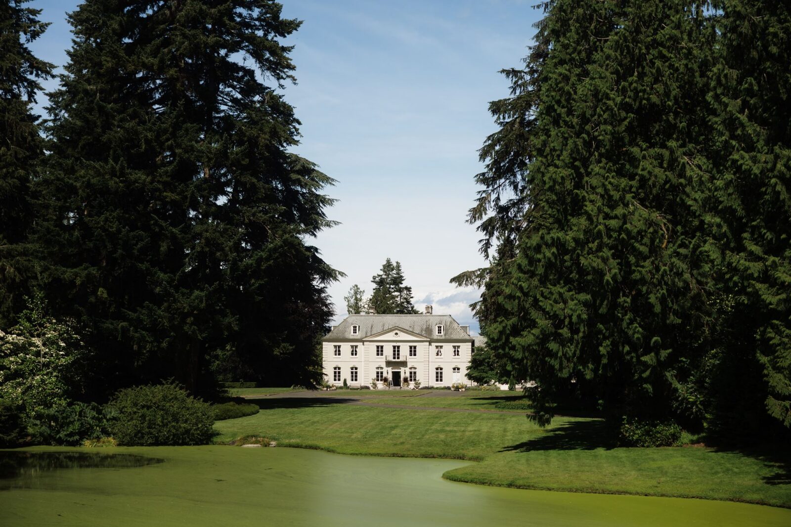 Wide shot of The Residence at Bloedel Reserve.