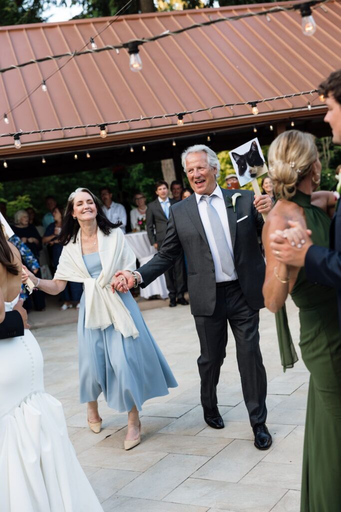 Guests joining in for the first dance.