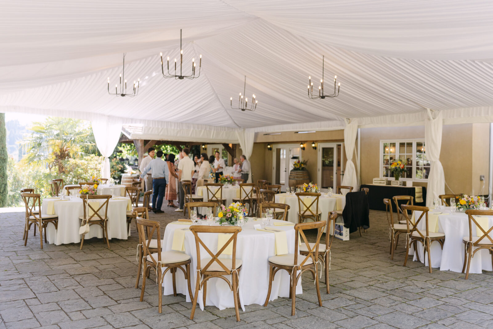 A tented Chateau Lill wedding reception - Winery Wedding Venues in Washington State