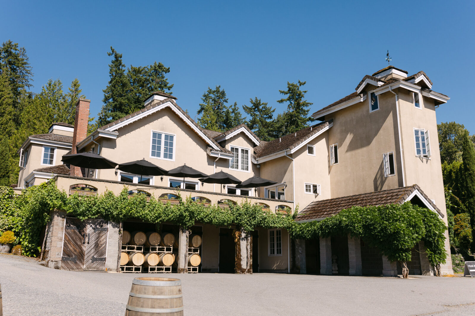 Exterior shot of Chateau Lill - Winery Wedding Venues in Washington State