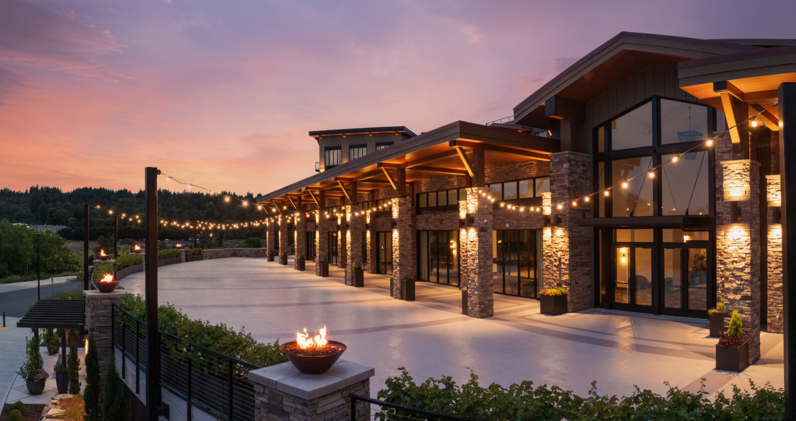 Exterior shot of The SOMM Hotel & Spa by photographer Robert Benson.